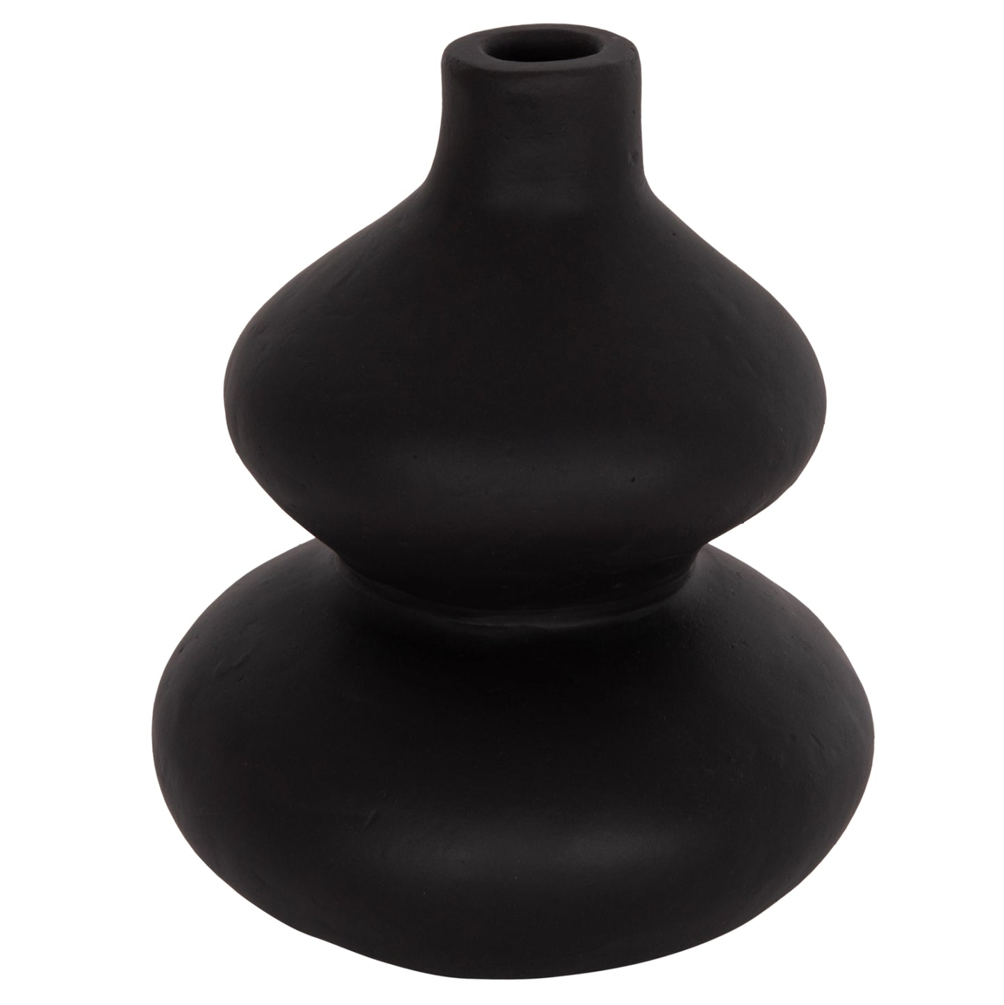Table Decorative Vase Chelin Hm4670s Terracota In Black--Φ20x25hcm.