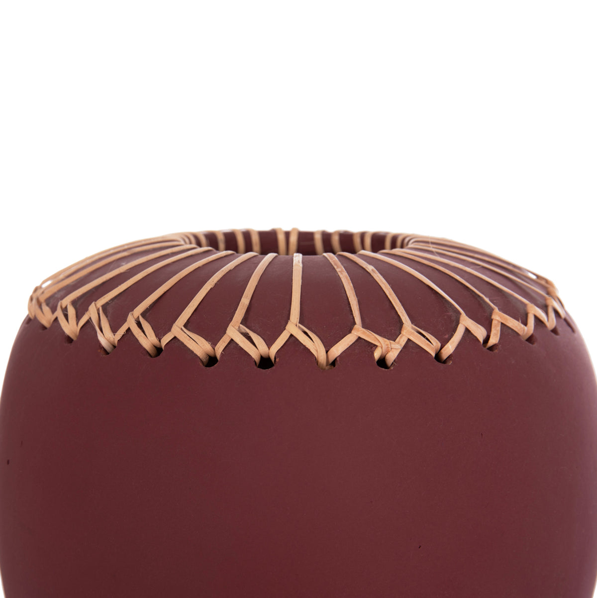 Decorative Table Vase Lennox Hm4675.06l Terracota In Maroon Red--Φ22x20hcm.