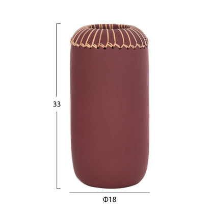 Decorative Table Vase Lennox Hm4675.06s Terracota In Maroon Red--Φ18x33hcm.