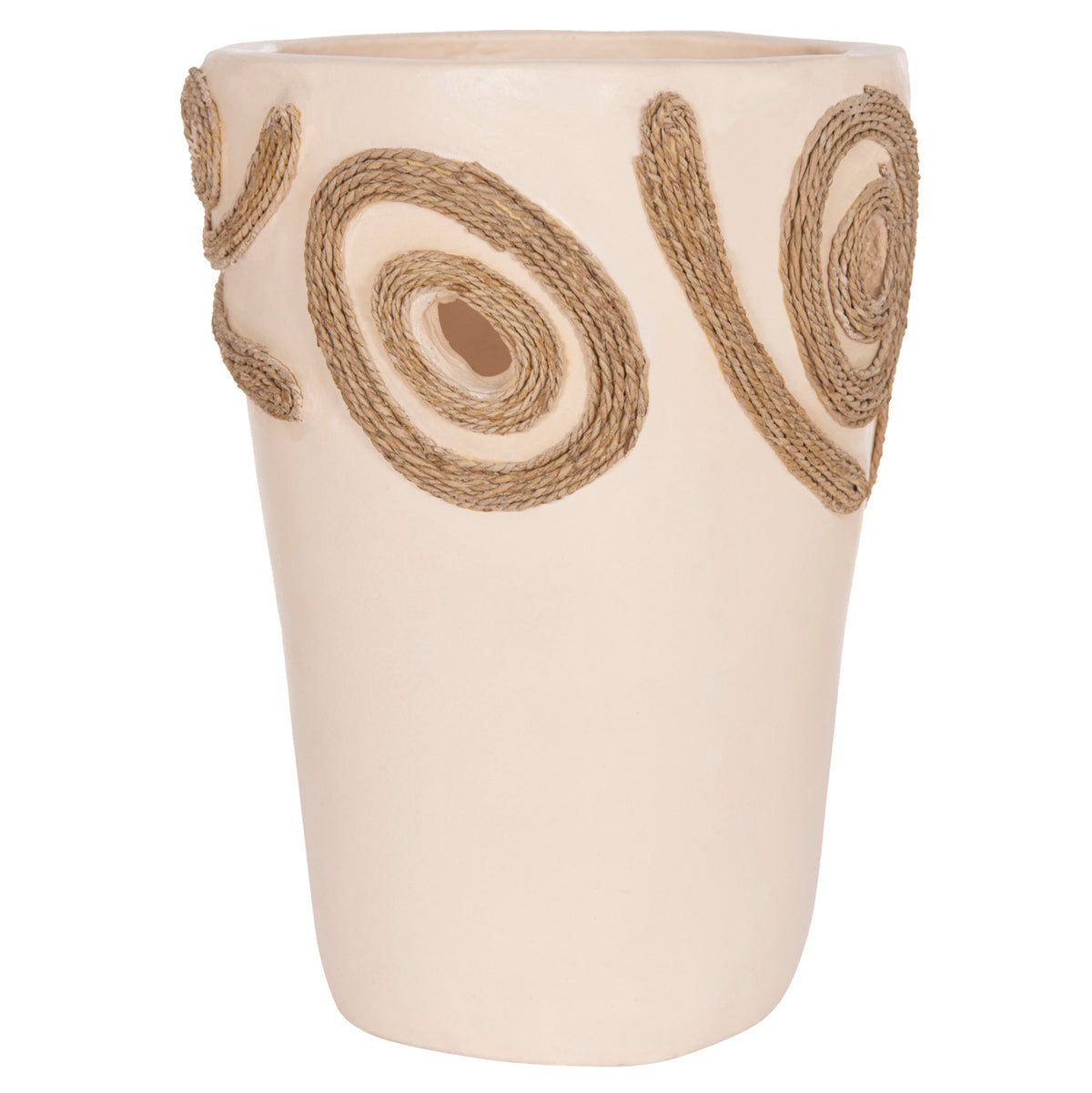Table Decorative Vase Dean Hm4677.02s Terracota In Cream White--Φ19x25hcm.