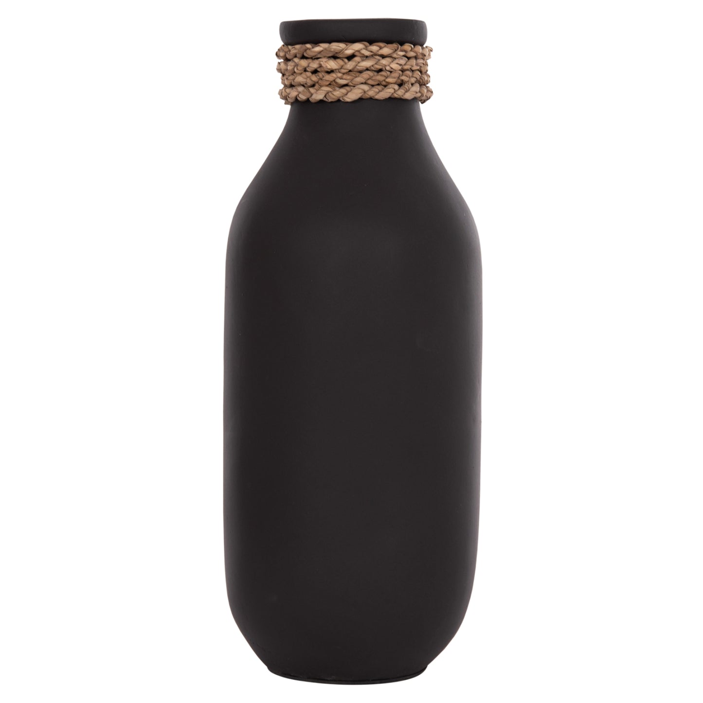 Table Decorative Vase Cammer Hm4687.01m Terracota In Black--Φ13x34hcm.