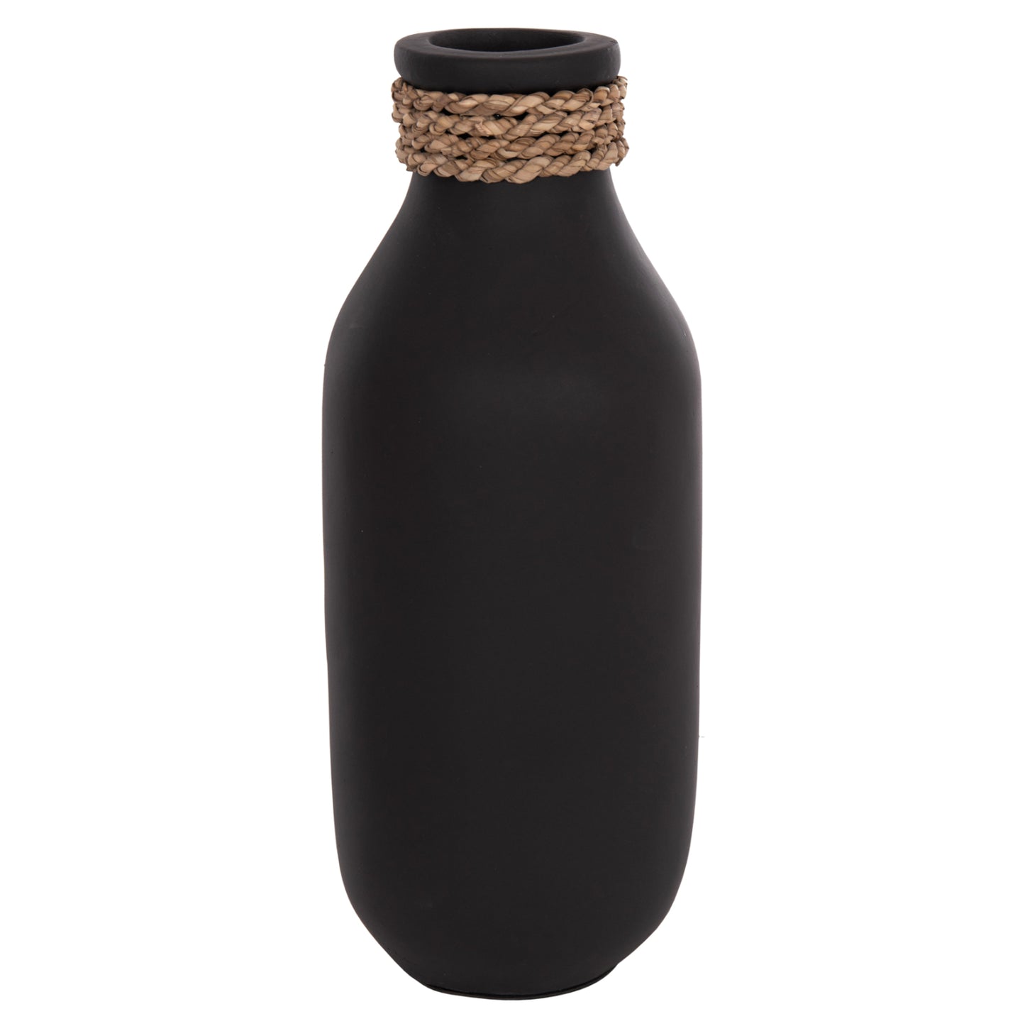 Table Decorative Vase Cammer Hm4687.01m Terracota In Black--Φ13x34hcm.