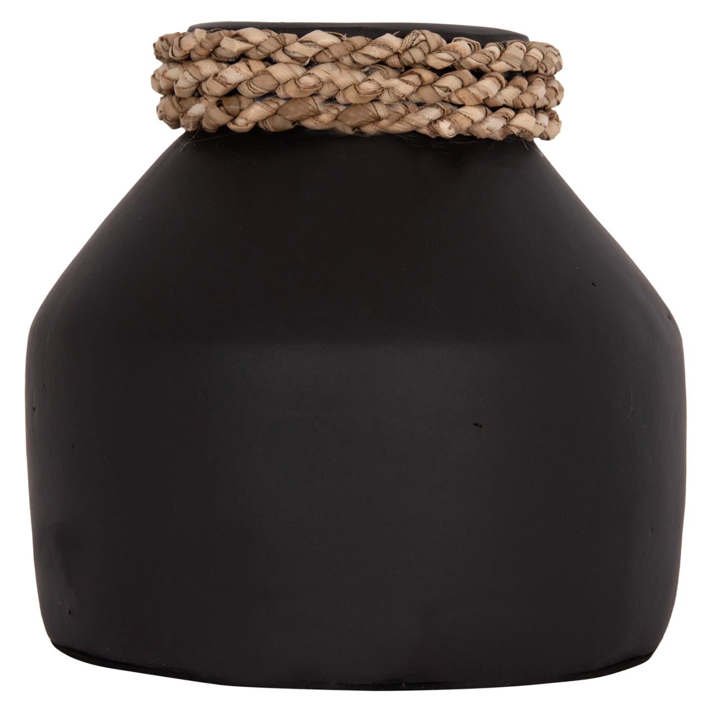 Table Decorative Vase Cammer Hm4687.01xs Terracota In Black--Φ16x15hcm.
