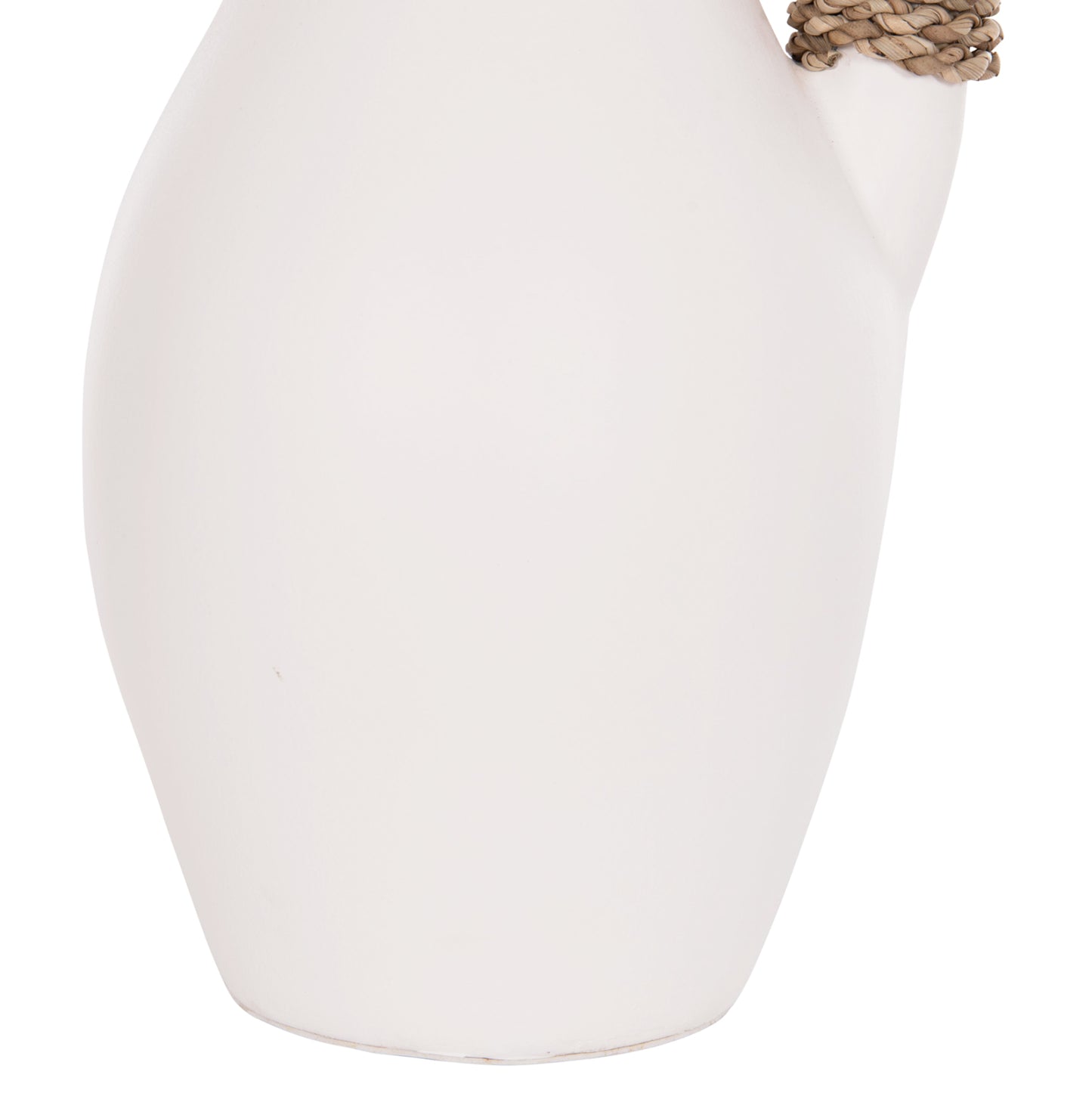 Table Decorative Vase Cammer Hm4687.02l Terracota In White--Φ18x39hcm.