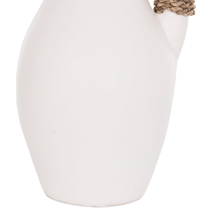 Table Decorative Vase Cammer Hm4687.02l Terracota In White--Φ18x39hcm.