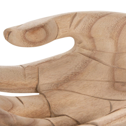 Table Decoration Right Hand Hm4278r Solid Albasia Wood In Natural 30x20x10hcm.