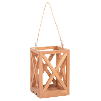 Decorative Table Lantern For Candles Fent Hm4581 Teak Wood In Natural 20x20x30-58hcm.