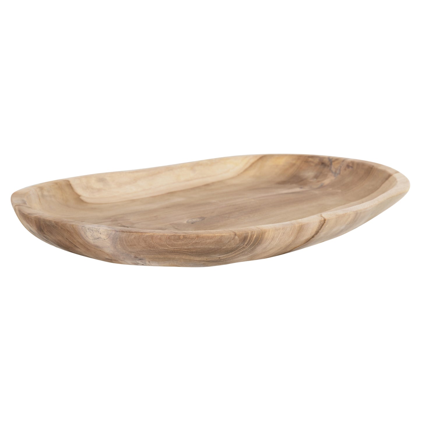 Table Decor Hm4293 Oval Trey Made Of Recycled Teak Wood 45x35x4h Cm.