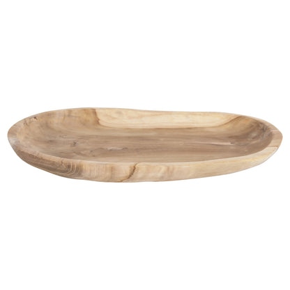 Table Decor Hm4293 Oval Trey Made Of Recycled Teak Wood 45x35x4h Cm.