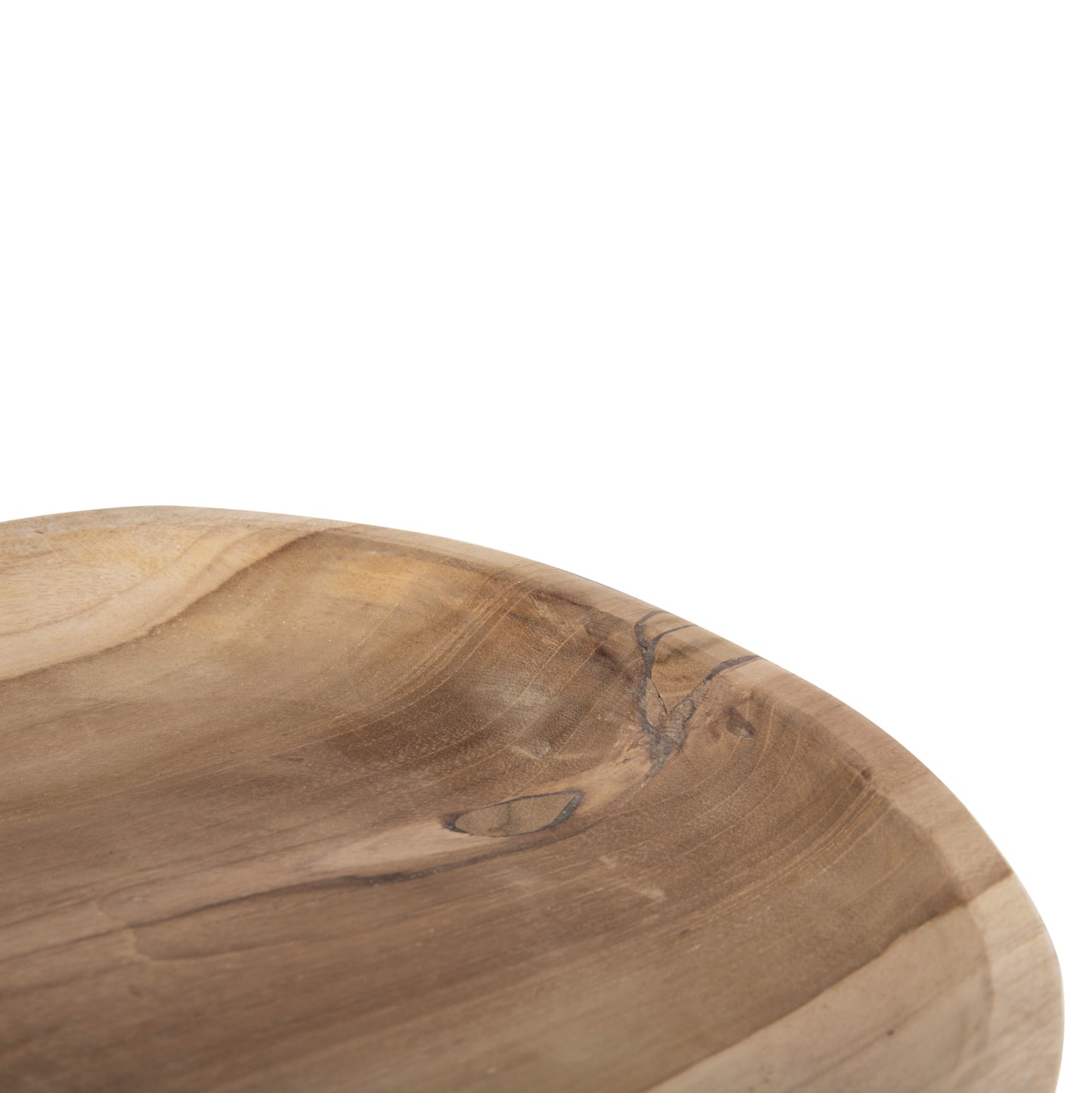 Table Decor Hm4293 Oval Trey Made Of Recycled Teak Wood 45x35x4h Cm.