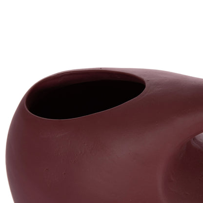 Table Decorative Vase Alica2 Hm4671.06 Terracota In Maroon Red & Grass--44x18x50hcm.