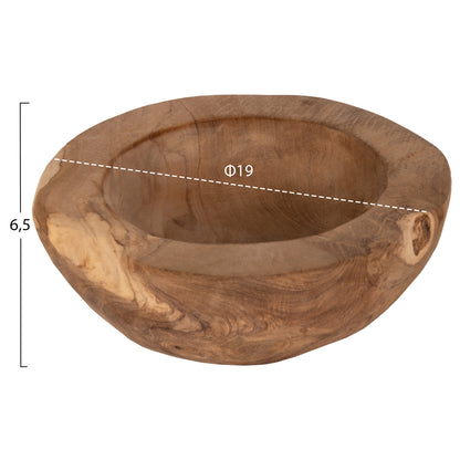 Table Decor Bowl Yoki ΗΜ9626 Teak Wood Φ19x6.5hcm.
