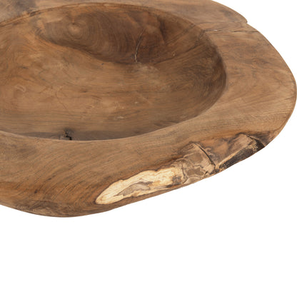 Table Decor Bowl Yoki Hm9628 Teak Wood Φ39x6.5hcm.