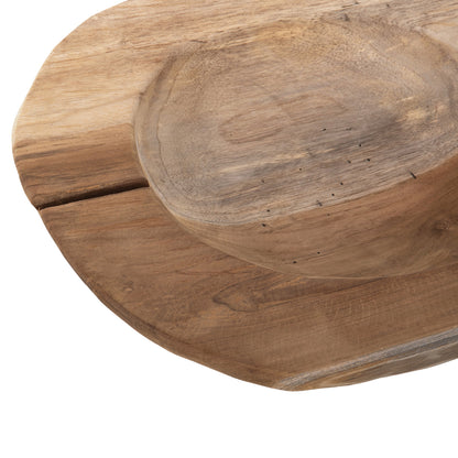 Table Decor Bowl Yoki Hm9628 Teak Wood Φ39x6.5hcm.