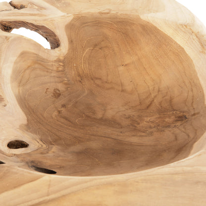 Table Decor Bowl Yoki ΗΜ9795 Teak Wood Φ58x12hcm.