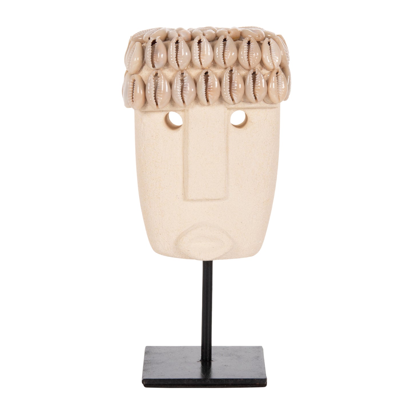 Table Decor Face Hm4313 Paras Stone In Black Metal Stand 9x6x19hcm.