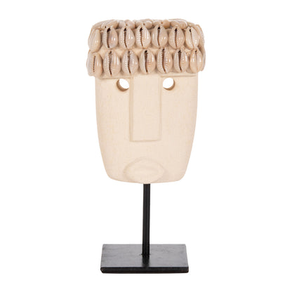 Table Decor Face Hm4313 Paras Stone In Black Metal Stand 9x6x19hcm.