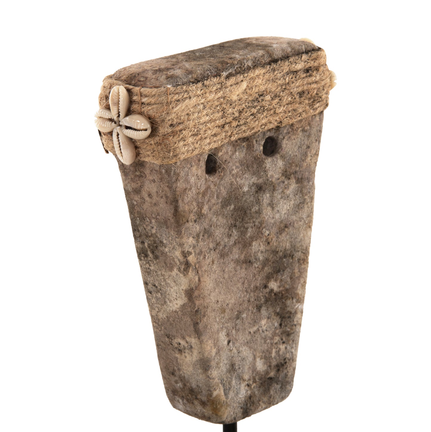 Table Decor Face Hm4315 Paras Stone In Black Metal Stand 7x10x7x21h Cm.