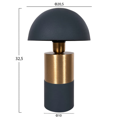 Table Lamp Pune Hm4245.05 Metal In Anthracite Blue-gold Φ20,5x32,5hcm.