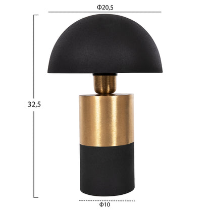 Table Lamp Pune Hm4254.04 Metal In Black-gold Φ20,5x32,5hcm.