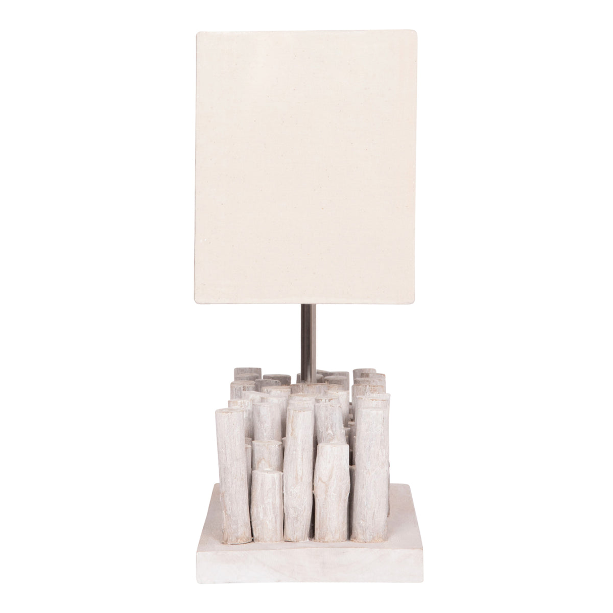 Table Lamp Twiggy Hm4426 Driftwood & Cap In White 50.5x16.5x40hcm.