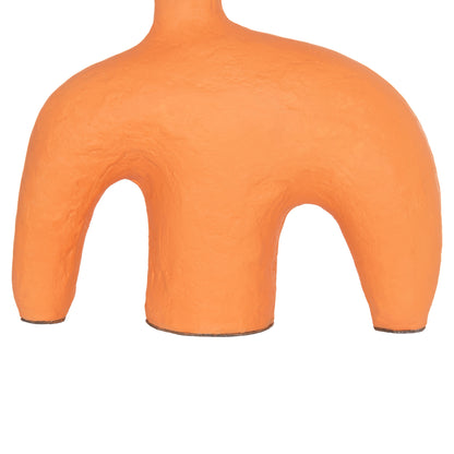 Table Lamp Bofel Hm4697 Terracotta In Orange--teddy Fabric Cap 30x8x52hcm.