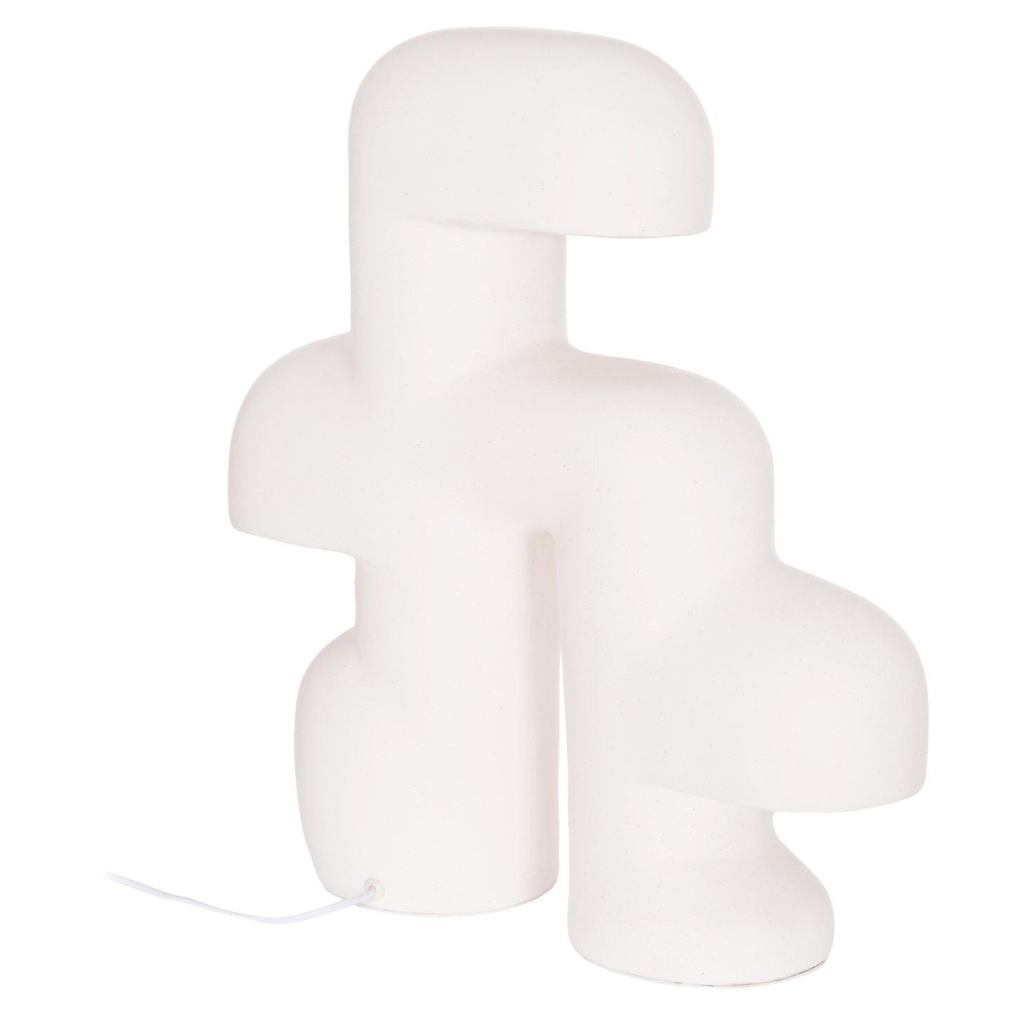 Table Decorative Lamp Elbar Hm4698.02 Fiber Cement In White--[e14]--44x12x50hcm.
