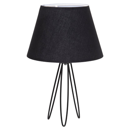 Table Lamp Livo Hm4708.01 Black With Tripod Metal Base Φ22x36hcm.