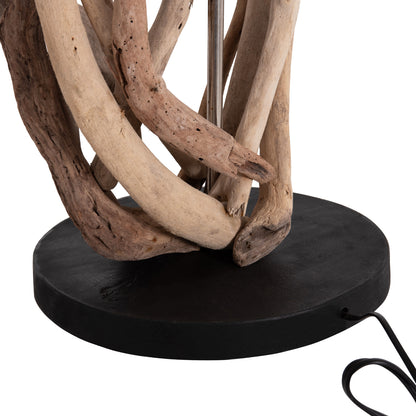 Table Lamp Bramble Hm4873 Driftwood & White Cap Φ28x65hcm.