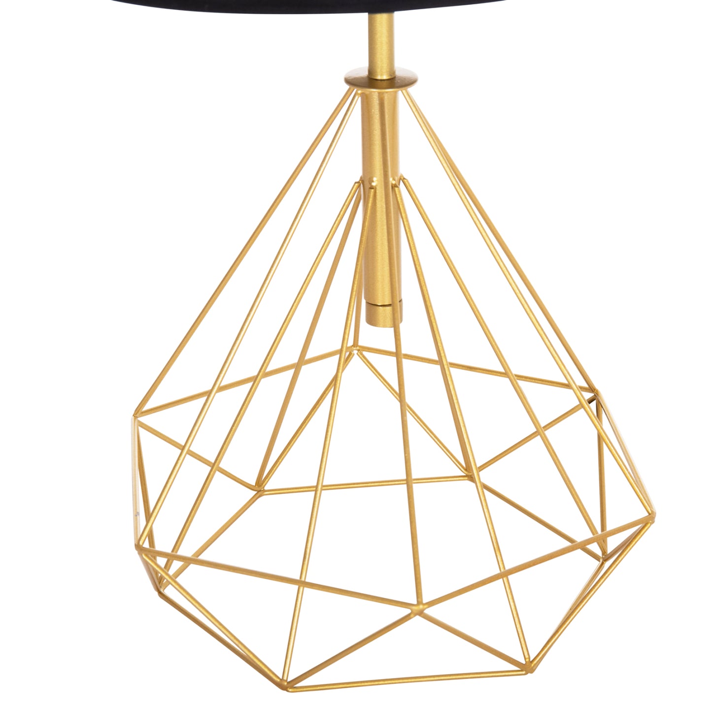 Table Lamp Geilo Hm7416.12 Metal In Gold--black Pvc Cap Φ25x48.5hcm.