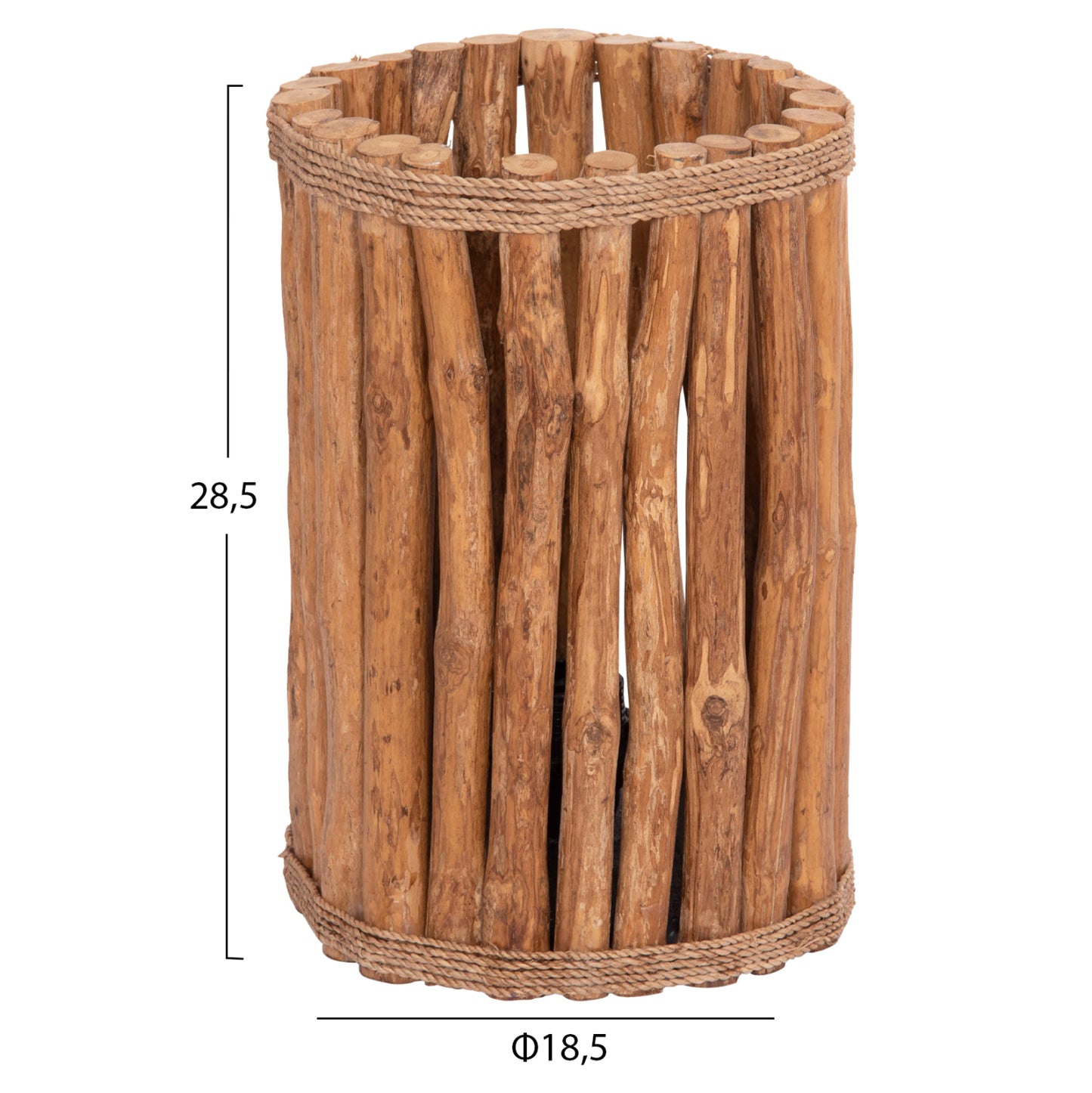 Table Lamp Cylindrical Gwyn Hm4435 Driftwood Branches In Natural Color Φ18,5x28,5hcm.