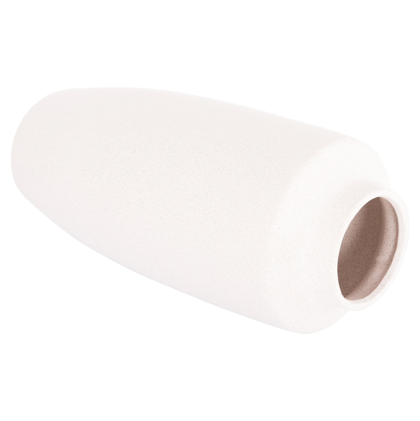 Ceramic Table Decor Vase "galad" Hm4587.01 Off White With Crystallisation Φ17,5x40h Cm.