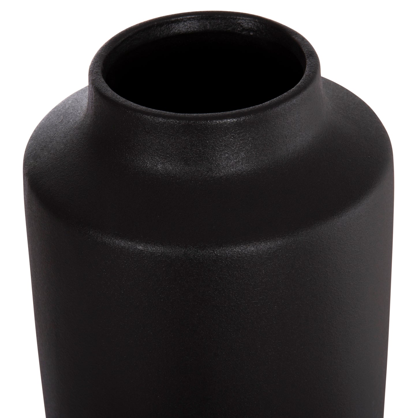 Ceramic Table Decor "galad" Hm4587.02 Black Matte Φ17,5x40hcm.