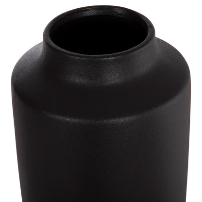 Ceramic Table Decor "galad" Hm4587.02 Black Matte Φ17,5x40hcm.