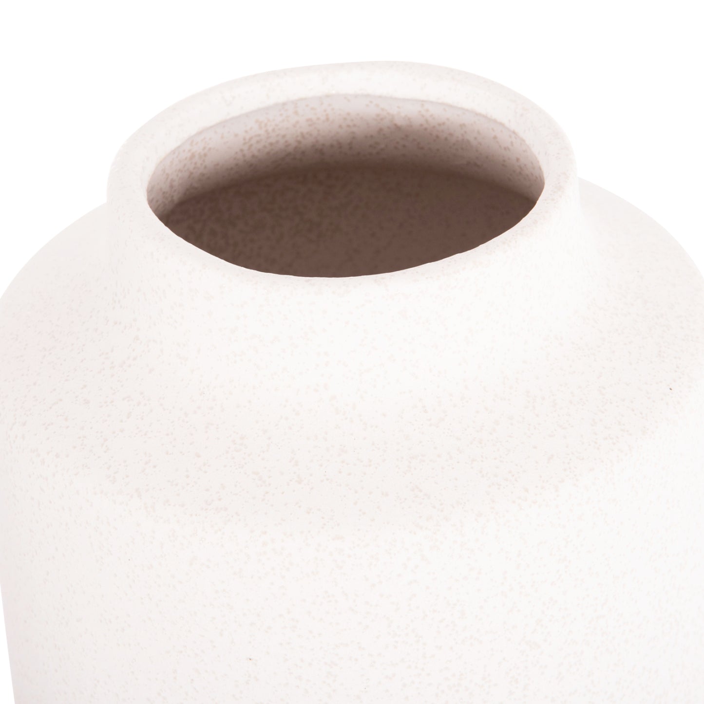 Ceramic Table Decor Vase "galad" Hm4587.01 Off White With Crystallisation Φ17,5x40h Cm.
