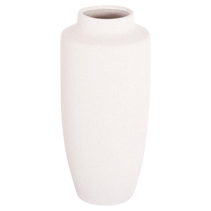 Ceramic Table Decor Vase "galad" Hm4587.01 Off White With Crystallisation Φ17,5x40h Cm.