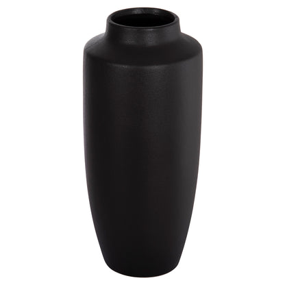 Ceramic Table Decor "galad" Hm4587.02 Black Matte Φ17,5x40hcm.