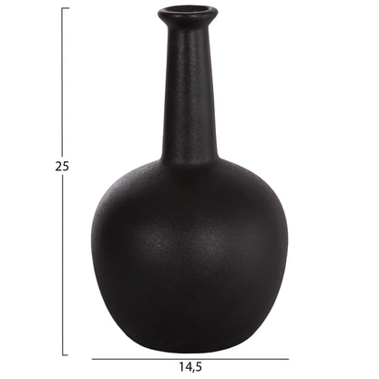 Ceramic Table Decor Elendil Hm4593.02 Black Matte Φ14,5x25hcm.