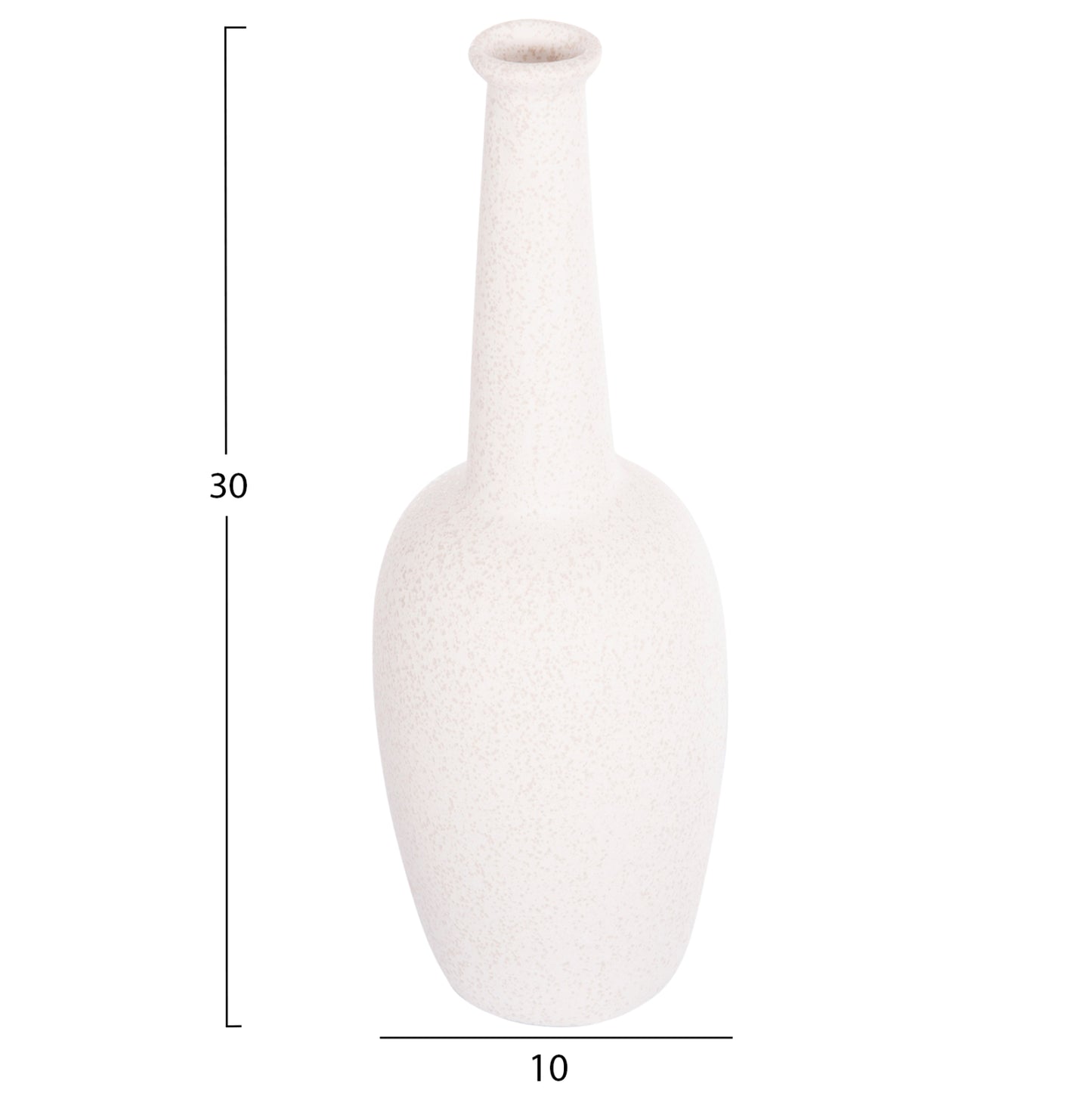 Ceramic Table Decor Elendil Hm4592.01 Off White With Crystallization Φ10x30hcm.