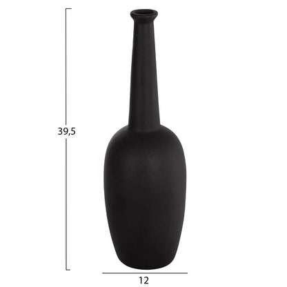 Ceramic Table Decor Elendil Hm4591.02 Matte Black Φ12x39.5hcm.