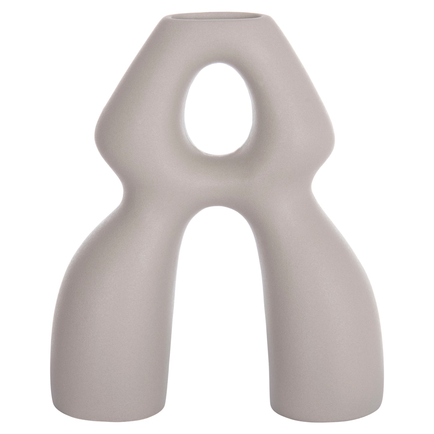 Ceramic Table Decor Isil Hm4598.03 Matte Grey 26x9.5x29.5hcm.