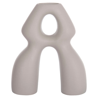 Ceramic Table Decor Isil Hm4598.03 Matte Grey 26x9.5x29.5hcm.