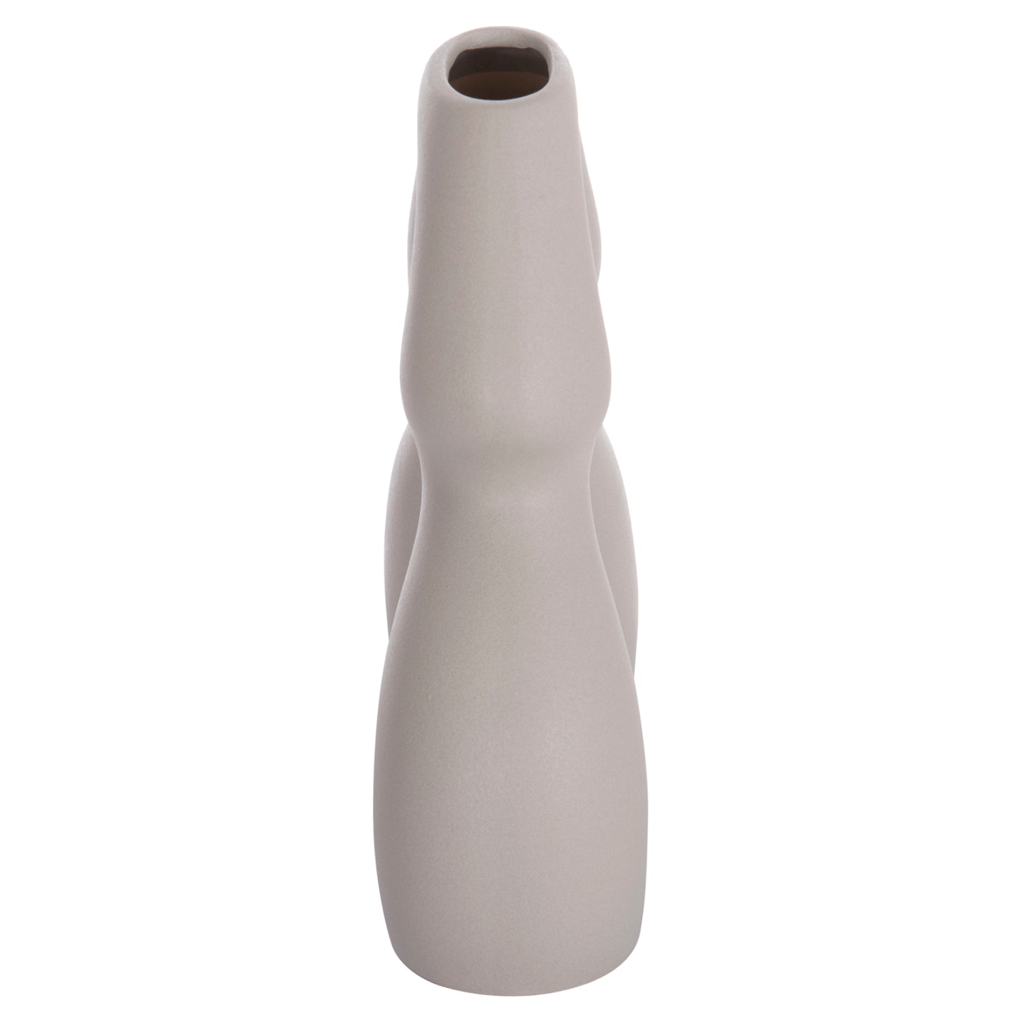 Ceramic Table Decor Isil Hm4598.03 Matte Grey 26x9.5x29.5hcm.