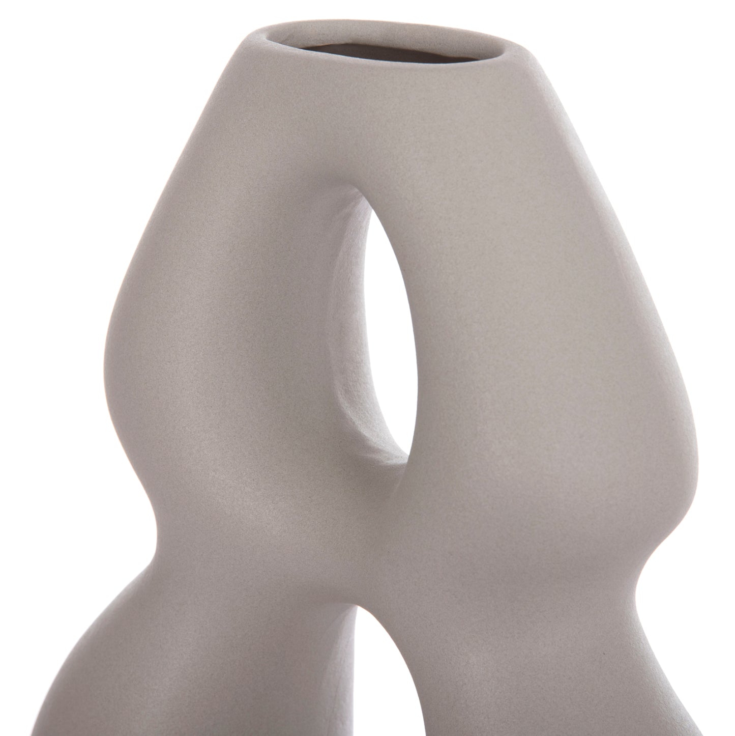 Ceramic Table Decor Isil Hm4598.03 Matte Grey 26x9.5x29.5hcm.