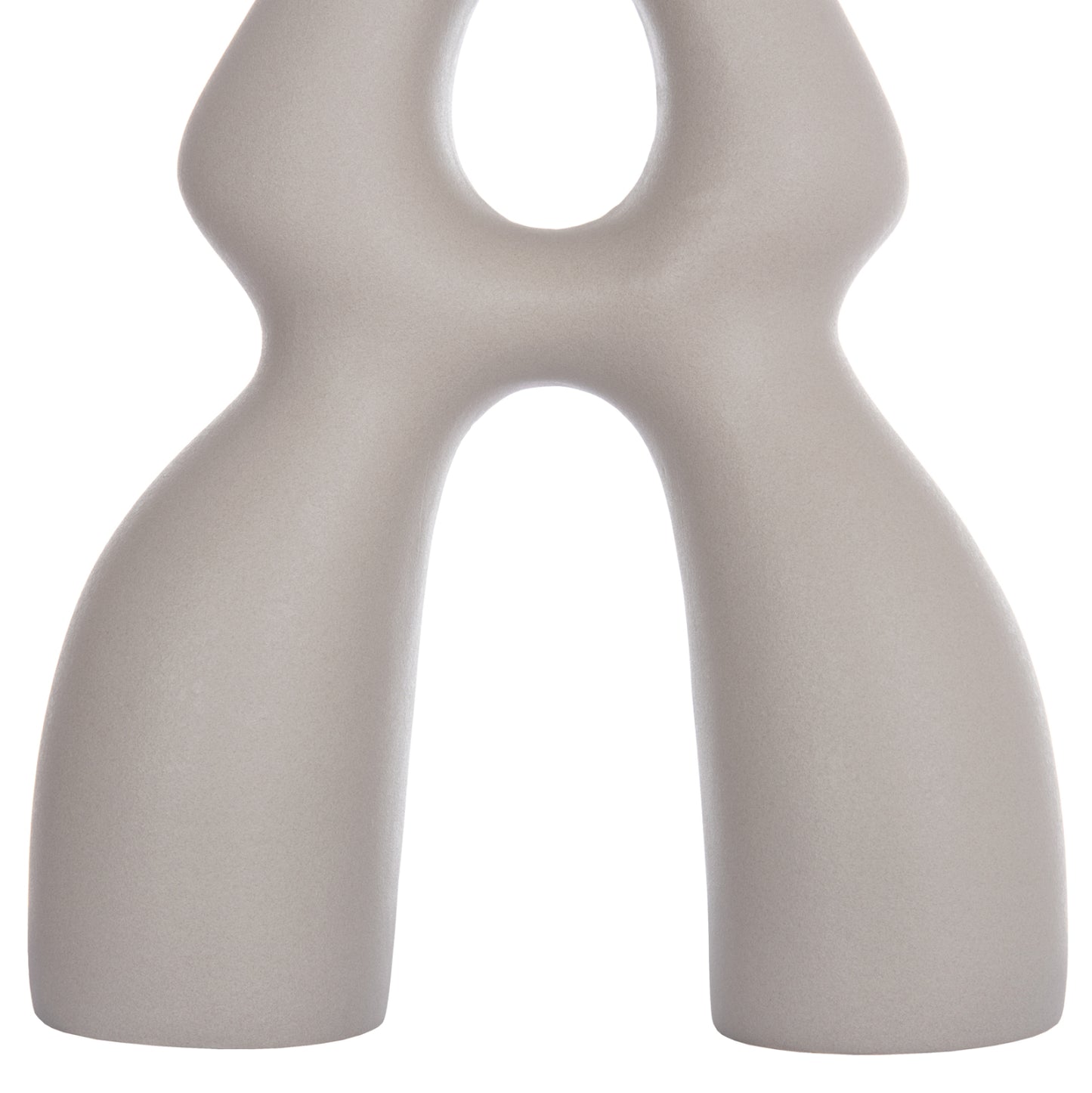 Ceramic Table Decor Isil Hm4598.03 Matte Grey 26x9.5x29.5hcm.