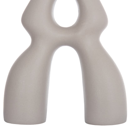 Ceramic Table Decor Isil Hm4598.03 Matte Grey 26x9.5x29.5hcm.
