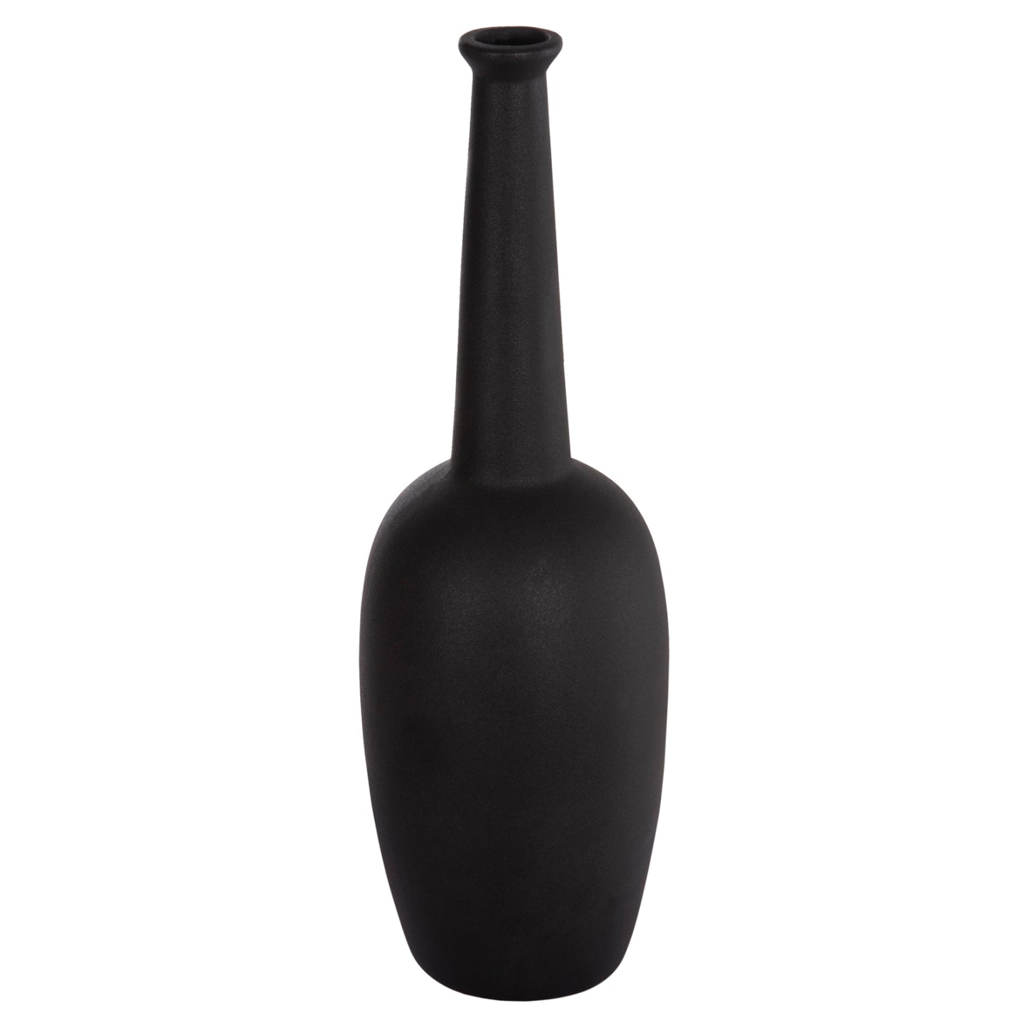 Ceramic Table Decor Elendil Hm4591.02 Matte Black Φ12x39.5hcm.