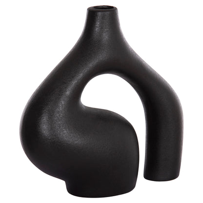 Ceramic Table Decor Isil Hm4597.02 Black Matte 29.5x11x29hcm.