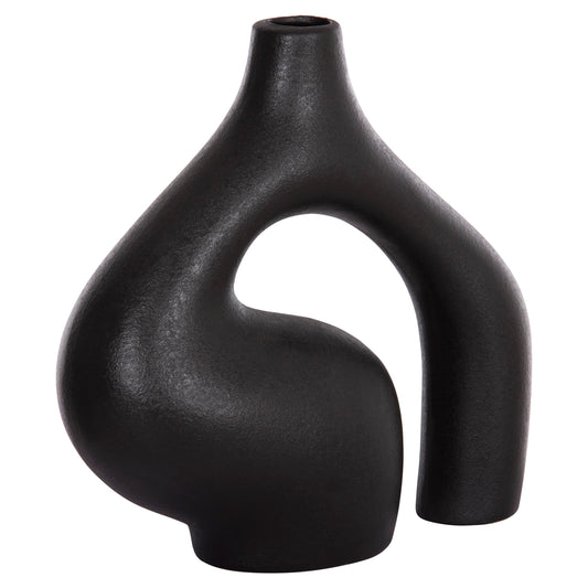 Ceramic Table Decor Isil Hm4597.02 Black Matte 29.5x11x29hcm.