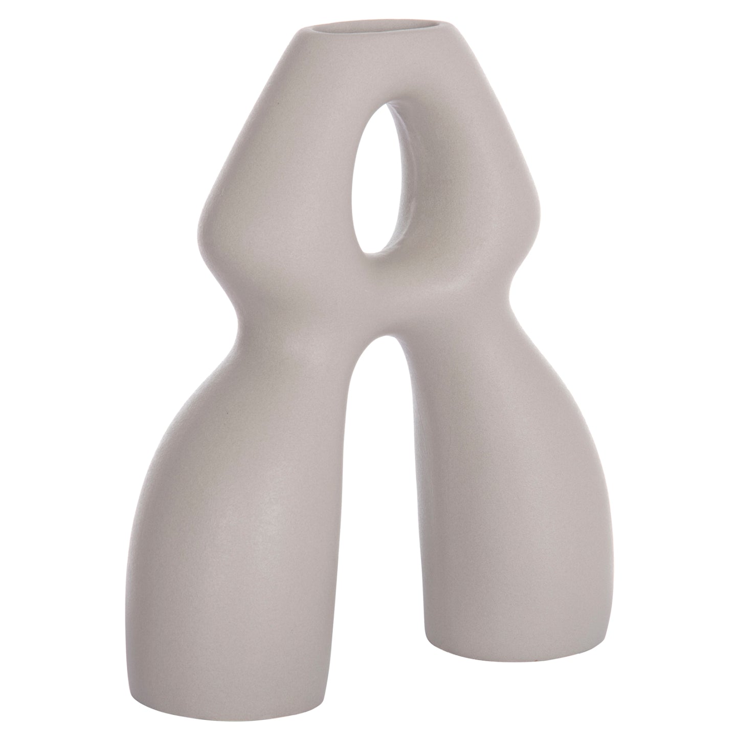 Ceramic Table Decor Isil Hm4598.03 Matte Grey 26x9.5x29.5hcm.